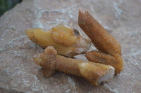 Natural Golden Limonite Solar Spirit Quartz Clusters / Crystals  x 35 From Boekenhouthoek, South Africa - Toprock Gemstones and Minerals 