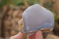 Natural Blue Lace Agate Geode Specimens x 6 From Nsanje, Malawi - Toprock Gemstones and Minerals 