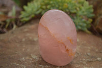 Polished Gemmy Pink Rose Quartz Standing Free Forms  x 3 From Ambatondrazaka, Madagascar - TopRock