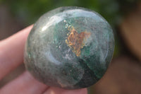 Polished Emerald Fuchsite Quartz Palm Stones With Pyrite & Mica Specks  x 12 From Madagascar - Toprock Gemstones and Minerals 