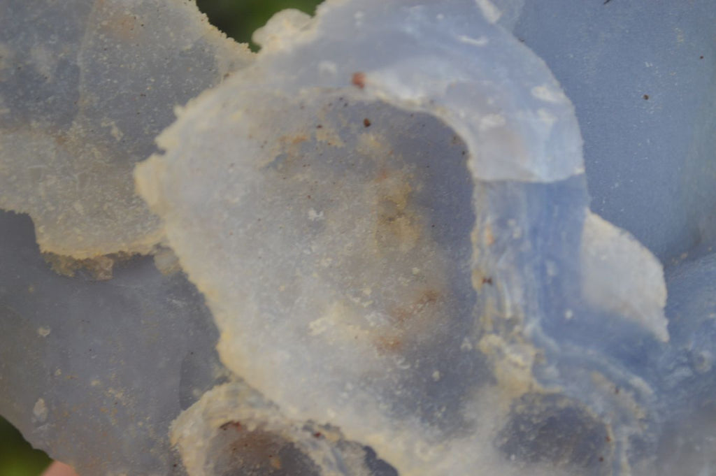 Natural Etched Blue Chalcedony Specimens  x 2 From Nsanje, Malawi - Toprock Gemstones and Minerals 