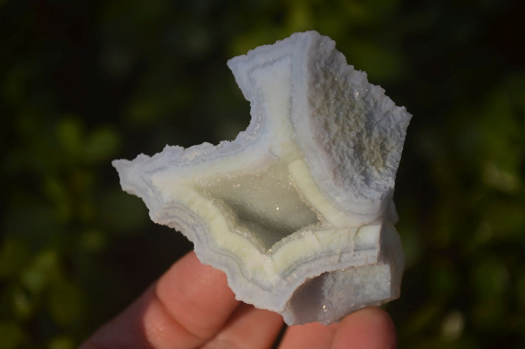 Natural Etched Blue Chalcedony Specimens x 12 From Nsanje, Malawi - Toprock Gemstones and Minerals 