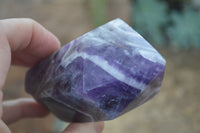 Polished Chevron Amethyst Points  x 3 From Zambia - Toprock Gemstones and Minerals 