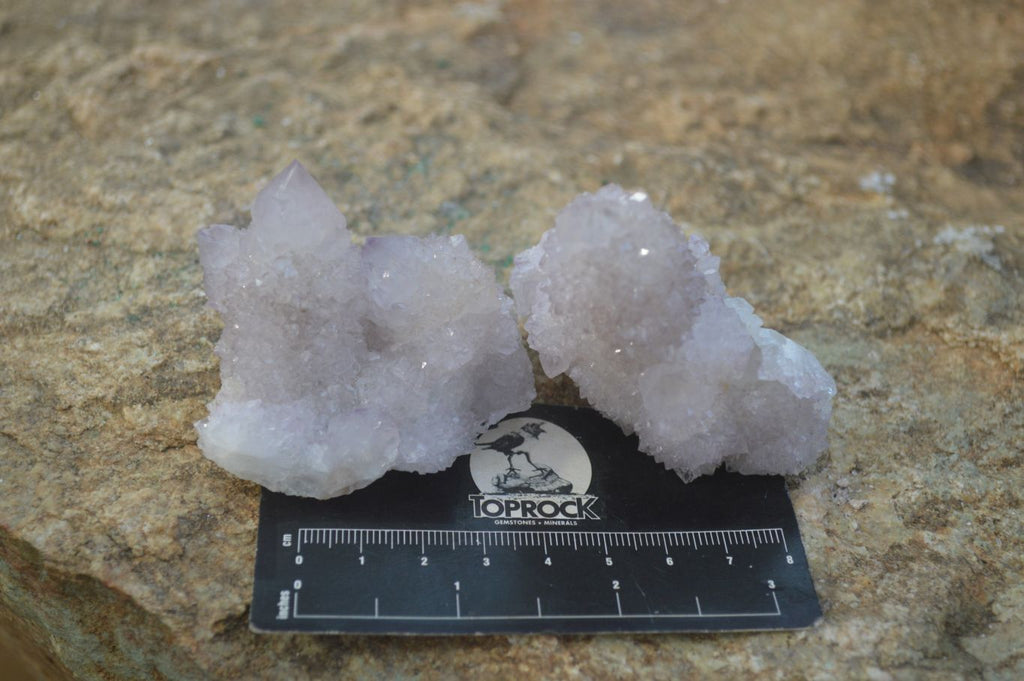 Natural Pale Lilac Spirit Quartz Clusters x 12 From Boekenhouthoek, South Africa - Toprock Gemstones and Minerals 