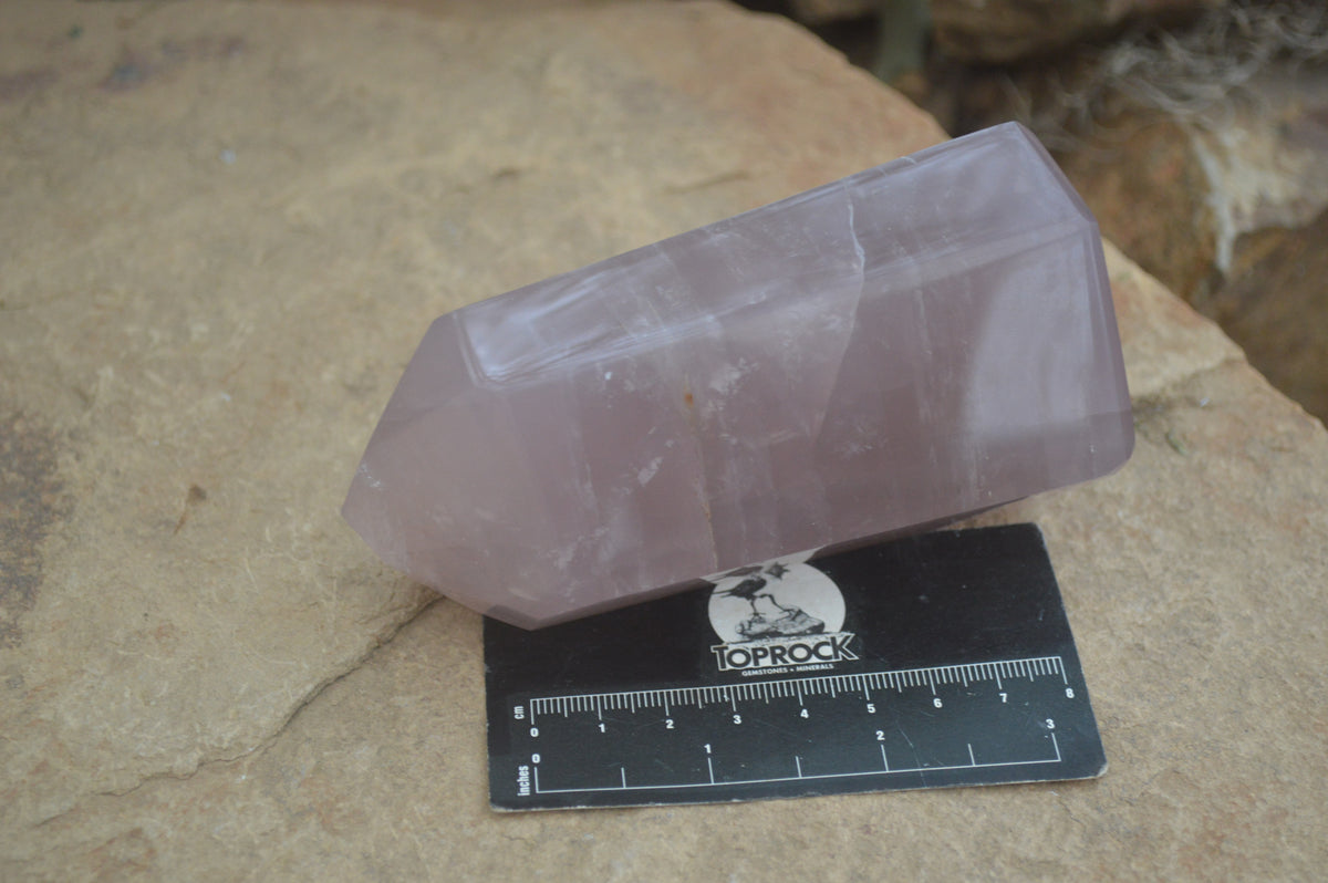 Polished Gemmy Rose Quartz Points x 4 From Madagascar - Toprock Gemstones and Minerals 