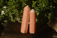 Polished Orange Twist Calcite Towers x 2 From Maevantanana, Madagascar - Toprock Gemstones and Minerals 