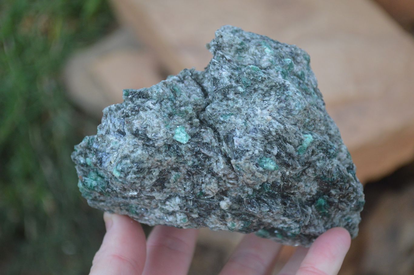 Natural Rare Emerald Mica In Matrix Cobbed Specimens x 3 From Mutoko, Zimbabwe - Toprock Gemstones and Minerals 