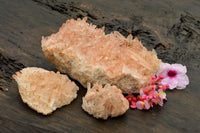 Natural Lovely Tangerine Quartz Clusters  x 3 From Madagascar - TopRock