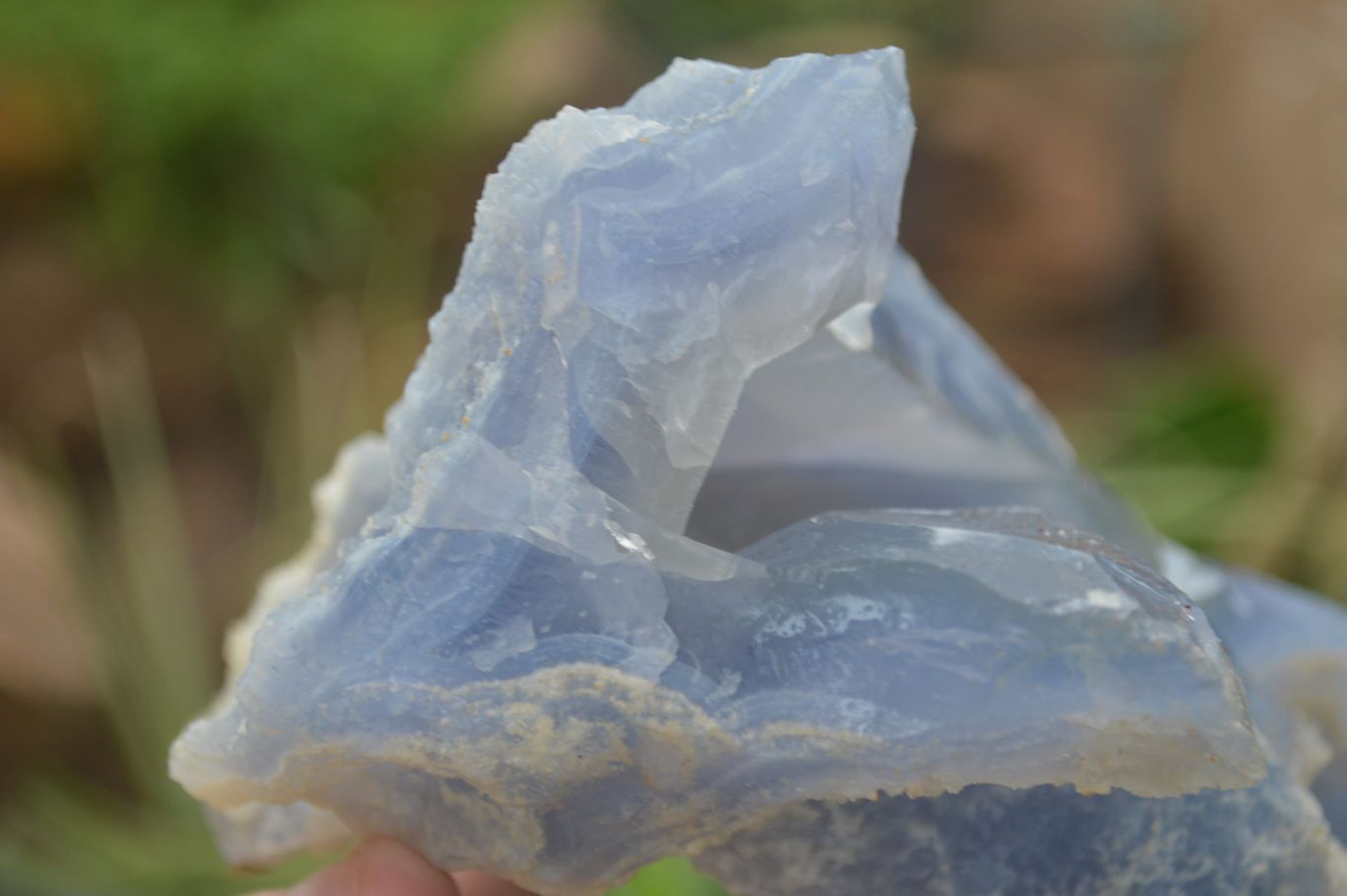 Natural Etched Blue Chalcedony Specimens  x 2 From Nsanje, Malawi - Toprock Gemstones and Minerals 