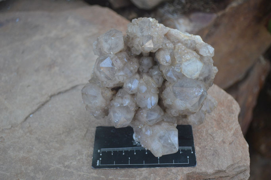 Natural Cascading White Phantom Smokey Quartz Clusters  x 2 From Luena, Congo - Toprock Gemstones and Minerals 