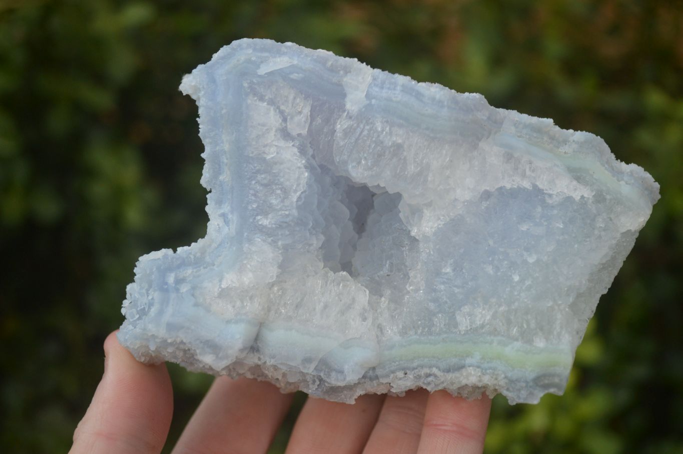 Natural Etched Blue Chalcedony Specimens x 3 From Nsanje, Malawi - Toprock Gemstones and Minerals 