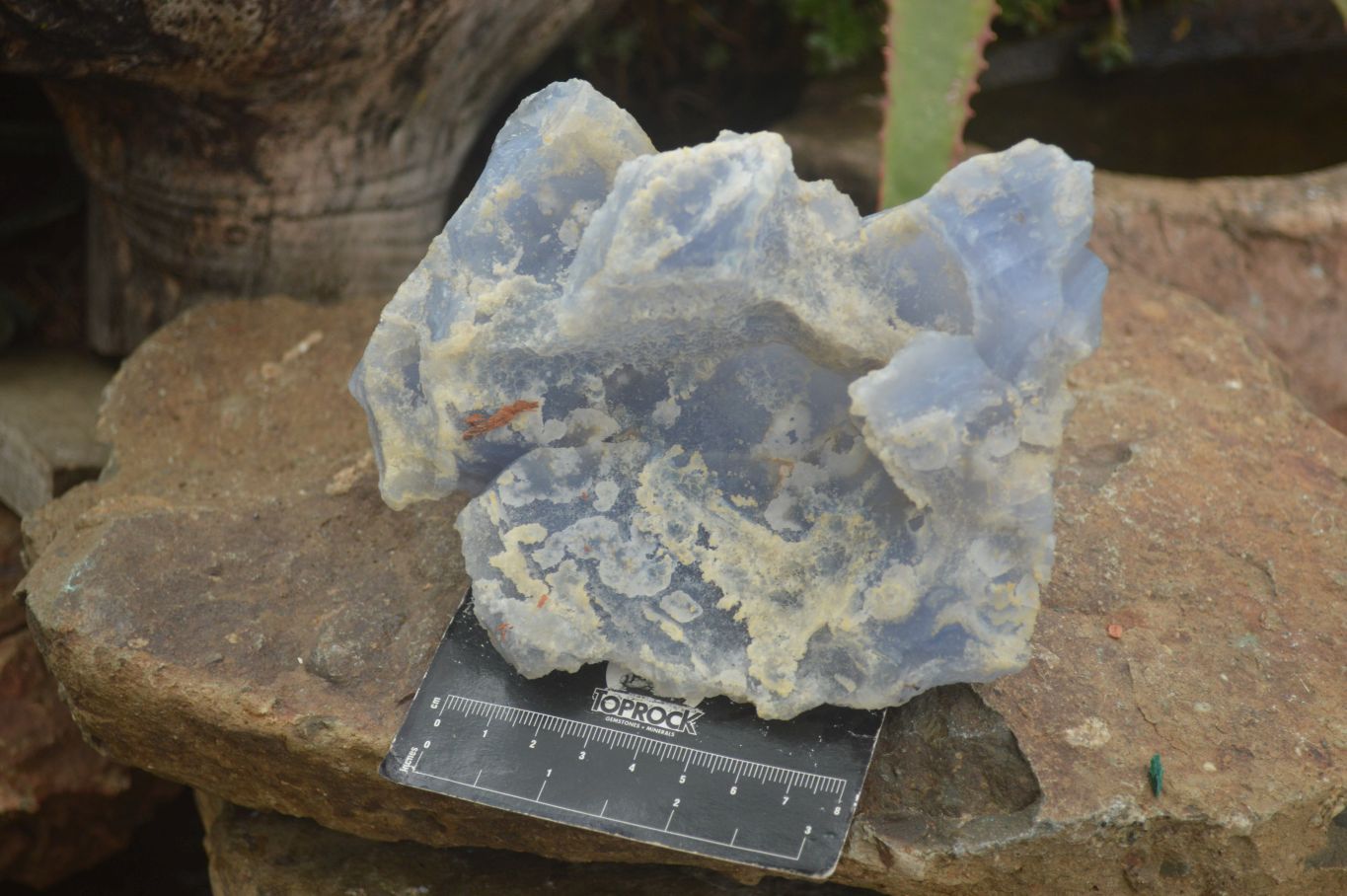 Natural Etched Blue Chalcedony Specimens  x 2 From Nsanje, Malawi - Toprock Gemstones and Minerals 