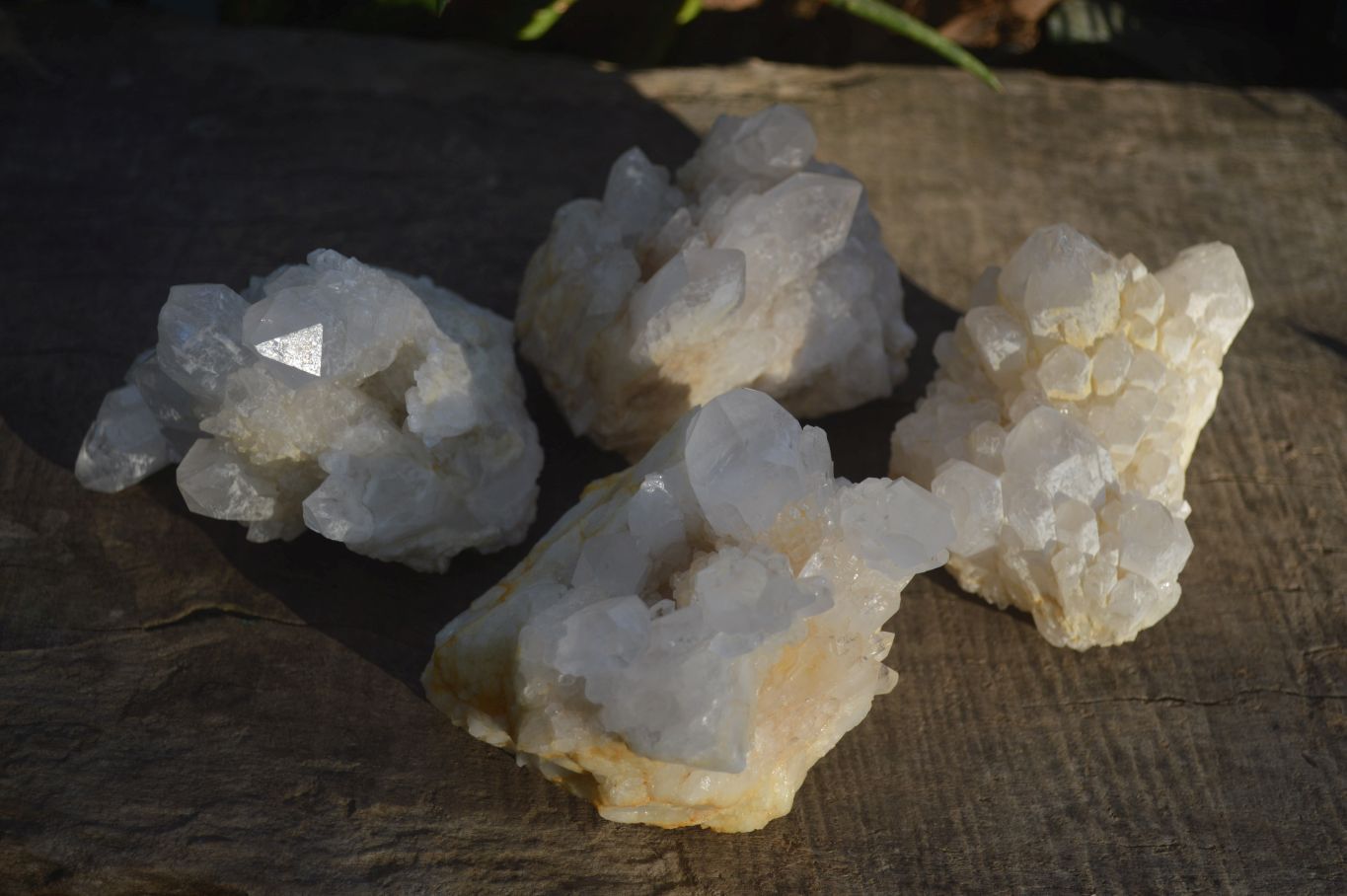 Natural Mixed Quartz Clusters  x 4 From Madagascar - Toprock Gemstones and Minerals 