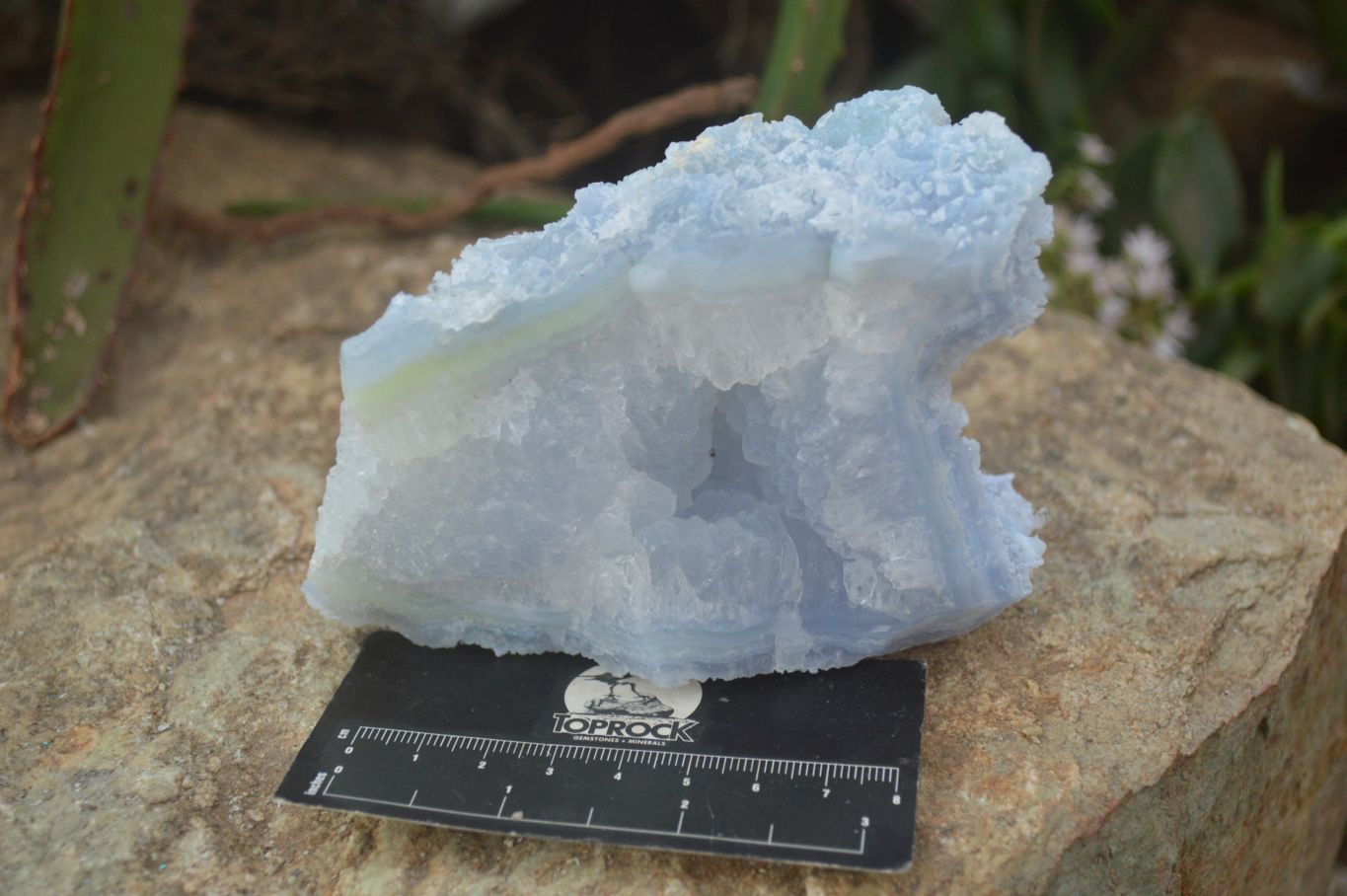 Natural Etched Blue Chalcedony Specimens x 3 From Nsanje, Malawi - Toprock Gemstones and Minerals 