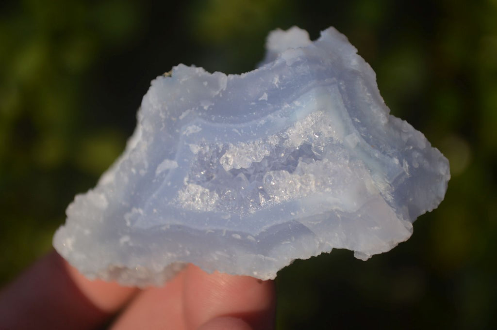 Natural Etched Blue Chalcedony Specimens x 12 From Nsanje, Malawi - Toprock Gemstones and Minerals 