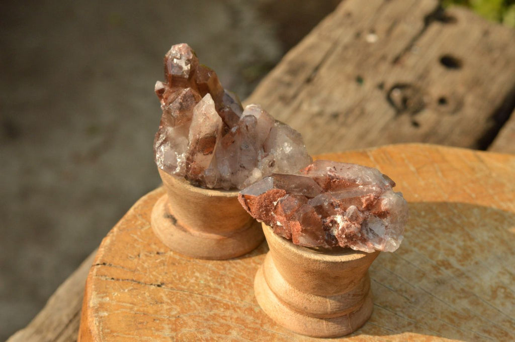 Natural Small Red Hematoid Quartz Crystals & Clusters  x 35 From Karoi, Zimbabwe - TopRock