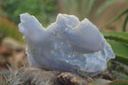 Natural Etched Blue Chalcedony Specimens  x 2 From Nsanje, Malawi - Toprock Gemstones and Minerals 