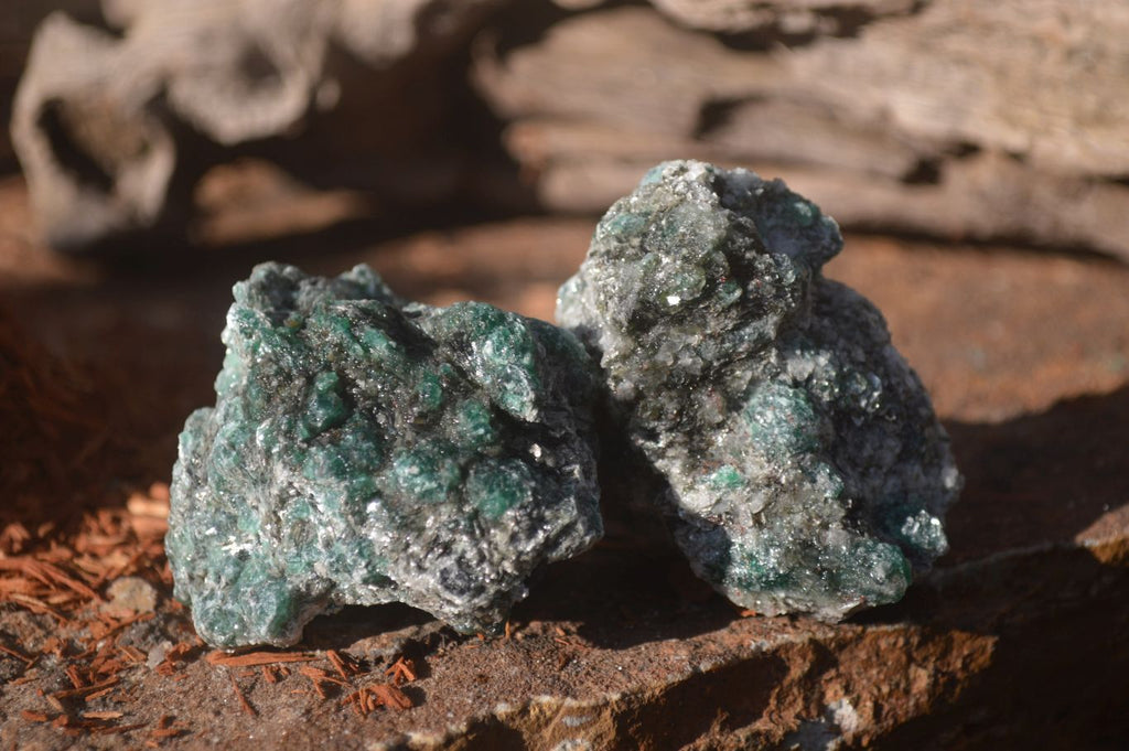 Natural Rare Emerald Mica In Matrix Cobbed Specimens x 24 From Mutoko, Zimbabwe - Toprock Gemstones and Minerals 