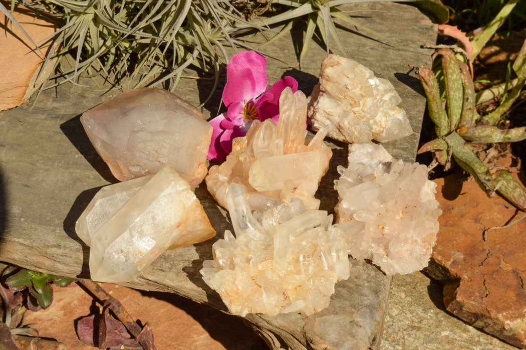 Natural Mixed Selection Of Quartz Specimens  x 6 From Madagascar - TopRock