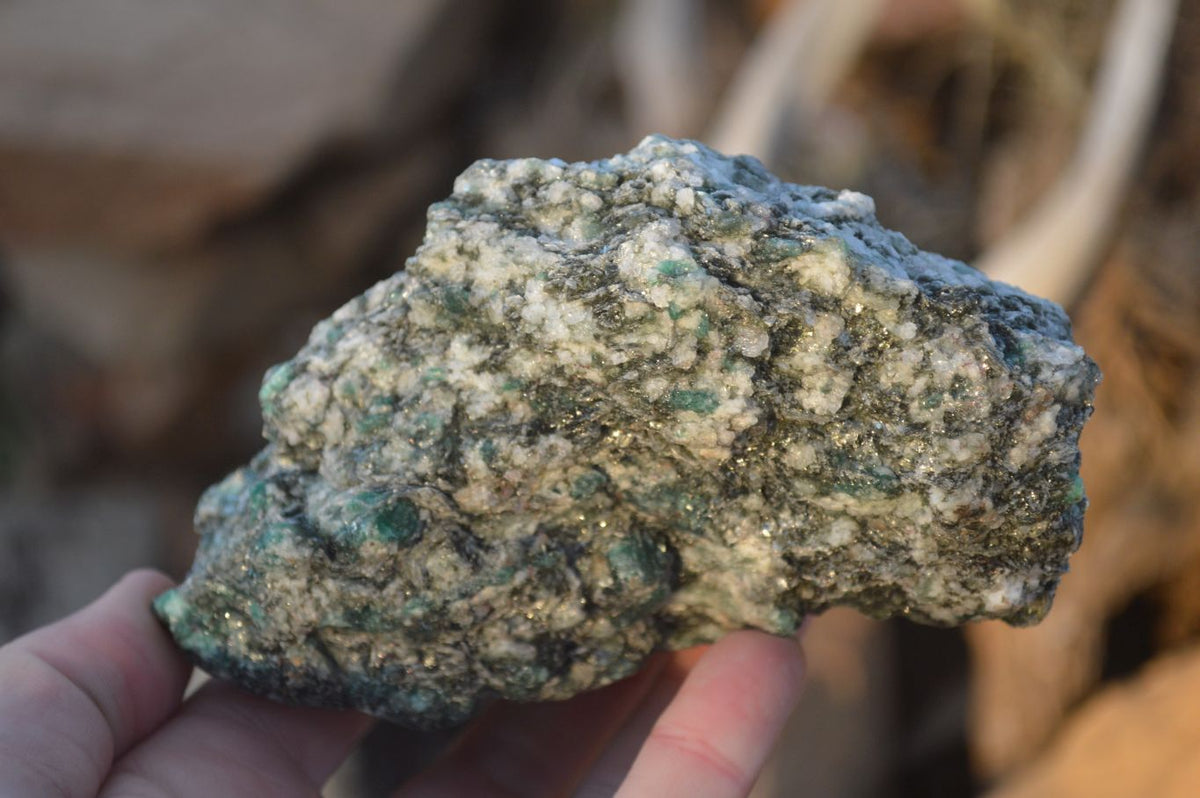 Natural Rare Emerald Mica In Matrix Cobbed Specimens x 3 From Mutoko, Zimbabwe - Toprock Gemstones and Minerals 