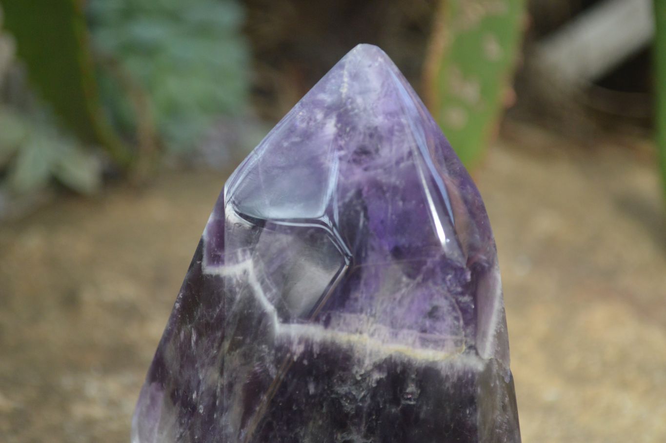 Polished Dream Amethyst Point x 1 From Madagascar - Toprock Gemstones and Minerals 