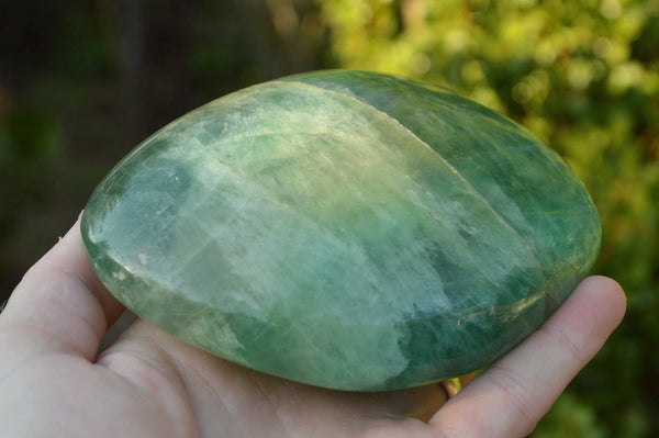 Polished Lovely Green Fluorite Standing Free Forms x 2 From Madagascar - TopRock