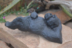 Polished  Black Soapstone Gorilla Carving  x 1 From Zimbabwe - Toprock Gemstones and Minerals 