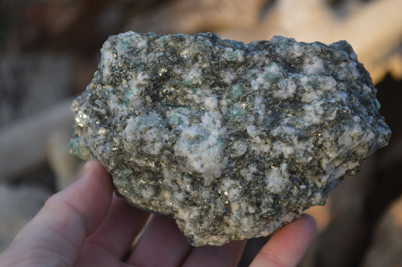 Natural Rare Emerald Mica In Matrix Cobbed Specimens x 3 From Mutoko, Zimbabwe - Toprock Gemstones and Minerals 