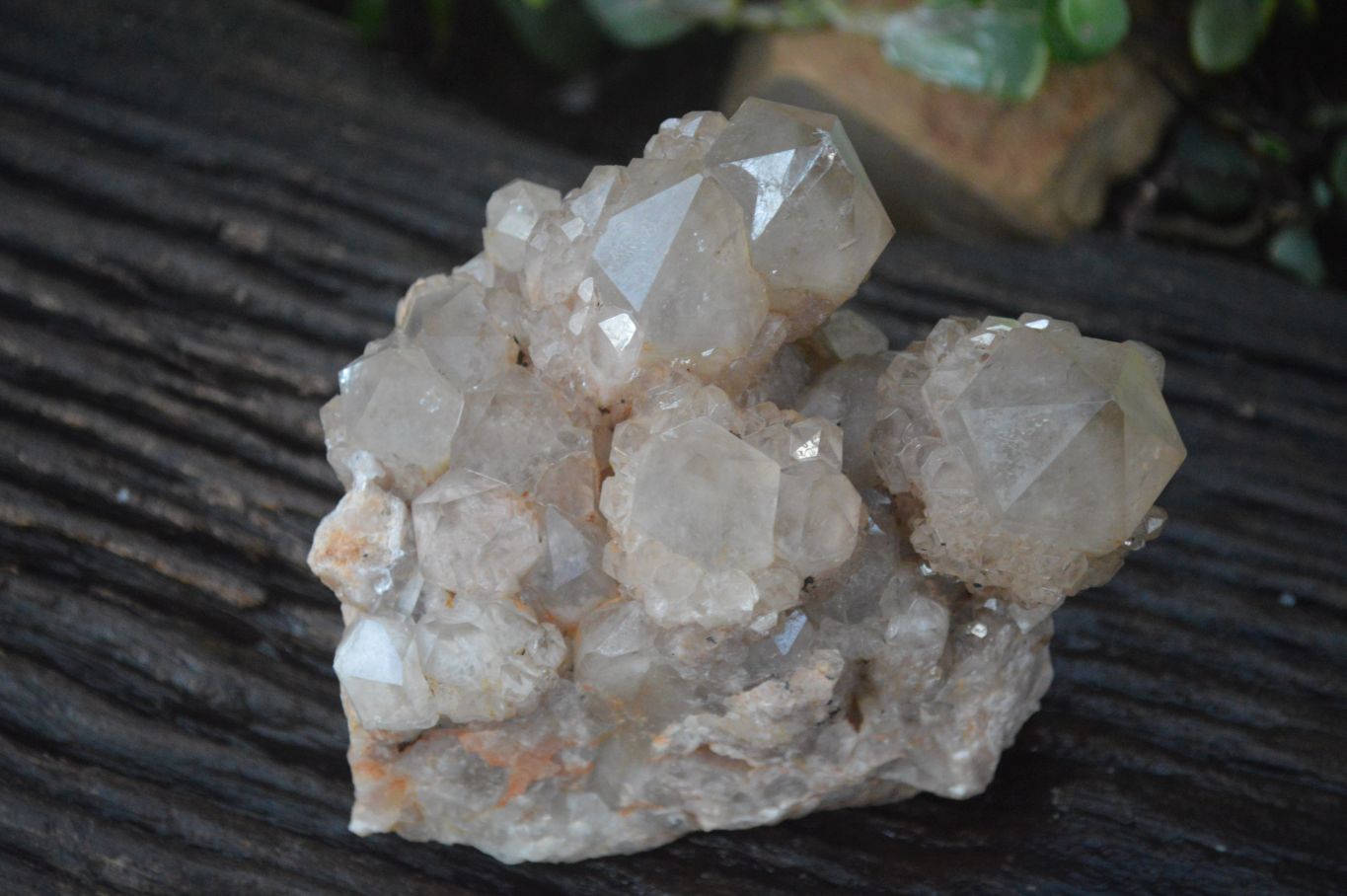 Natural Cascading White Phantom Smokey Quartz Cluster x 1 From Luena, Congo - Toprock Gemstones and Minerals 