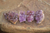 Natural Small Dark "Amethystos" Amethyst Clusters x 70 From Kwaggafontein, South Africa - TopRock