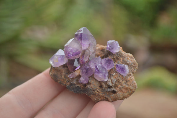 Polished Artificially Made Amethyst Crystal Clusters  x 6 From Chiredzi, Zambia - TopRock