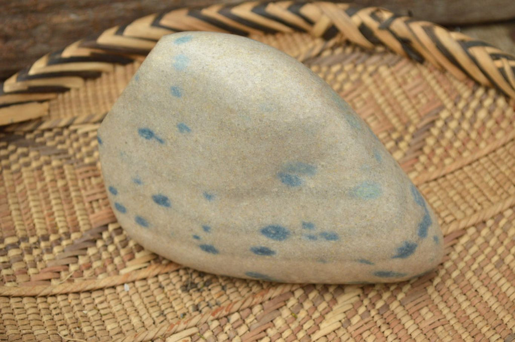 Polished Blue Spotted Spinel Dalmatian Stone Standing Free Form x 1 From Madagascar - TopRock