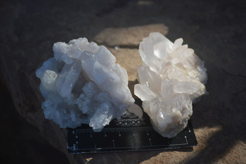 Natural Clear Quartz Crystal Clusters  x 5 From Mpika, Zambia - Toprock Gemstones and Minerals 