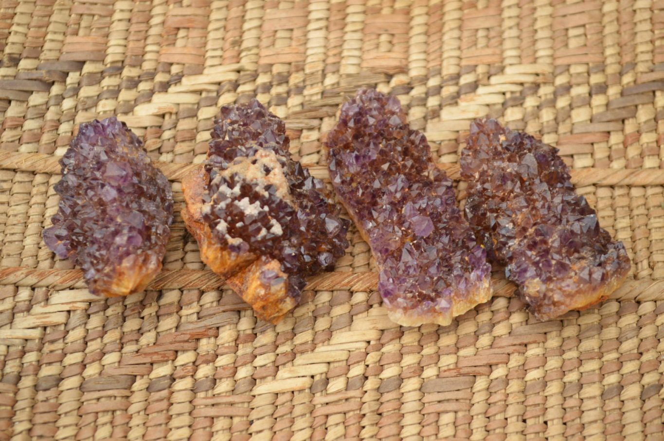 Natural Small Dark "Amethystos" Amethyst Clusters x 35 From Kwaggafontein, South Africa - TopRock