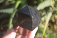 Polished Black Basalt Points  x 4 From Madagascar
