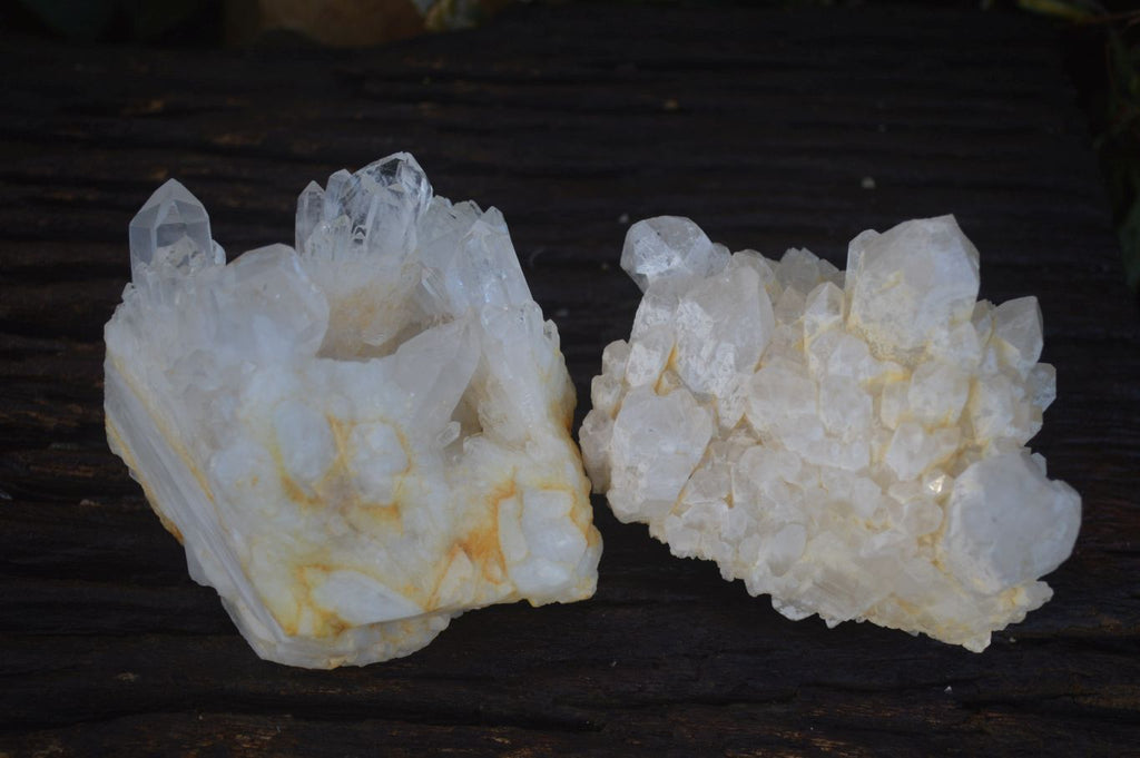 Natural Mixed Quartz Clusters  x 4 From Madagascar - Toprock Gemstones and Minerals 