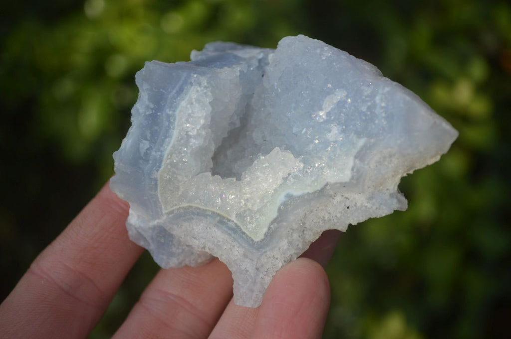 Natural Etched Blue Chalcedony Specimens x 12 From Nsanje, Malawi - Toprock Gemstones and Minerals 