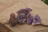 Natural Small Dark "Amethystos" Amethyst Clusters x 70 From Kwaggafontein, South Africa - TopRock