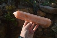 Polished Orange Twist Calcite Towers x 2 From Maevantanana, Madagascar - Toprock Gemstones and Minerals 