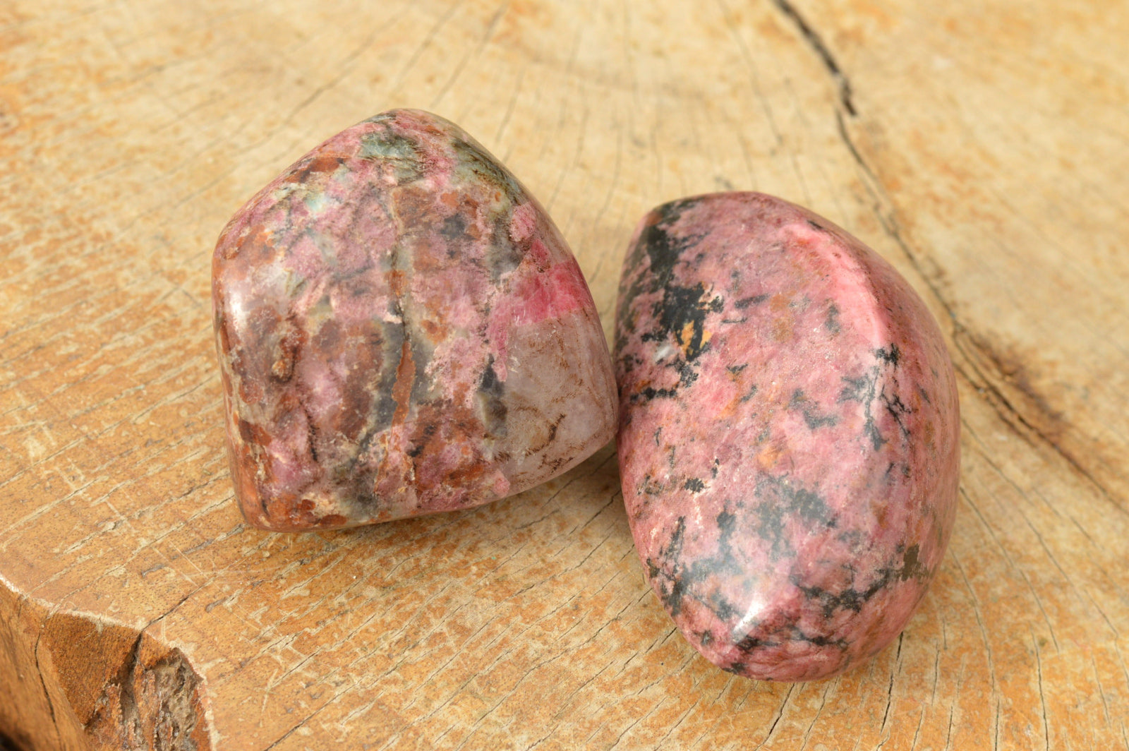 Polished Red Rhodonite Free Forms  x 4 From Zimbabwe - TopRock
