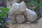 Natural Cascading White Phantom Smokey Quartz Cluster x 1 From Luena, Congo - Toprock Gemstones and Minerals 