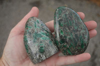 Polished Emerald In Matrix Standing Free Forms x 4 From Sandawana, Zimbabwe - TopRock