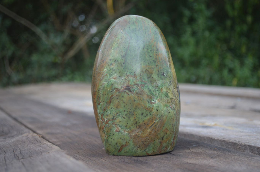 Polished Green Chrysoprase Standing Free Form x 1 From Madagascar - Toprock Gemstones and Minerals 