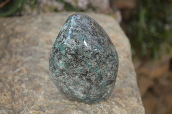 Polished Rare Emerald Mica In Matrix Standing Free Forms x 1 From Mutoko, Zimbabwe - Toprock Gemstones and Minerals 