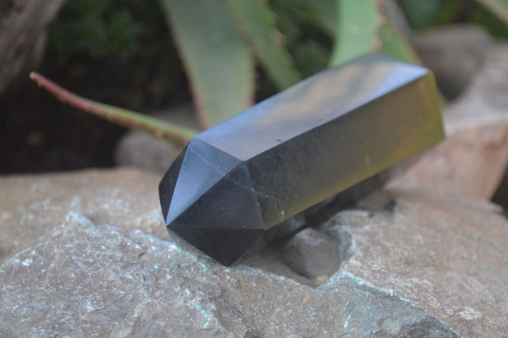 Polished Black Basalt Points  x 4 From Madagascar - Toprock Gemstones and Minerals 