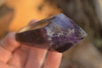 Polished  Dark Chevron Amethyst Points x 6 From Zambia - Toprock Gemstones and Minerals 