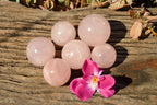 Polished Gemmy Pink Rose Quartz Spheres  x 6 From Ambatondrazaka, Madagascar - TopRock