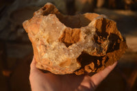 Natural Golden Limonite Quartz Vug Specimen x 1 From Zambia - Toprock Gemstones and Minerals 