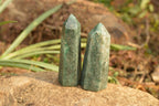 Polished Dark Green Fuchsite Sphere & Points  x 3 From Andakatani, Madagascar - TopRock