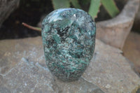 Polished Rare Emerald Mica In Matrix Standing Free Forms x 1 From Mutoko, Zimbabwe - Toprock Gemstones and Minerals 